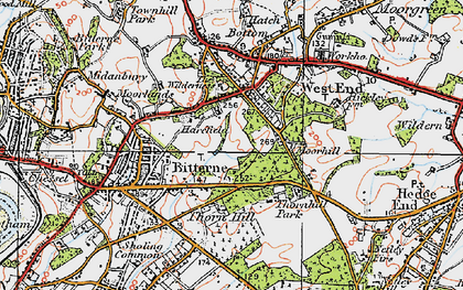 Old map of Harefield in 1919