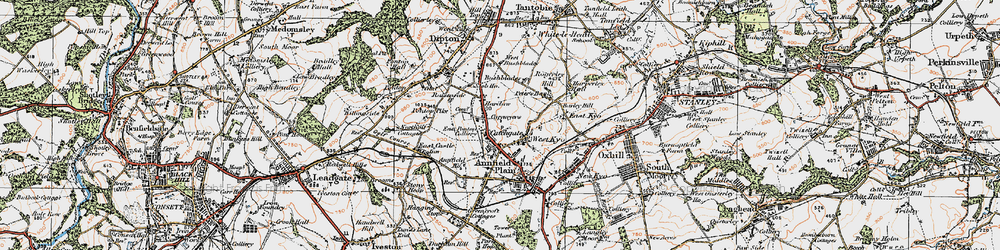 Old map of Harelaw in 1925