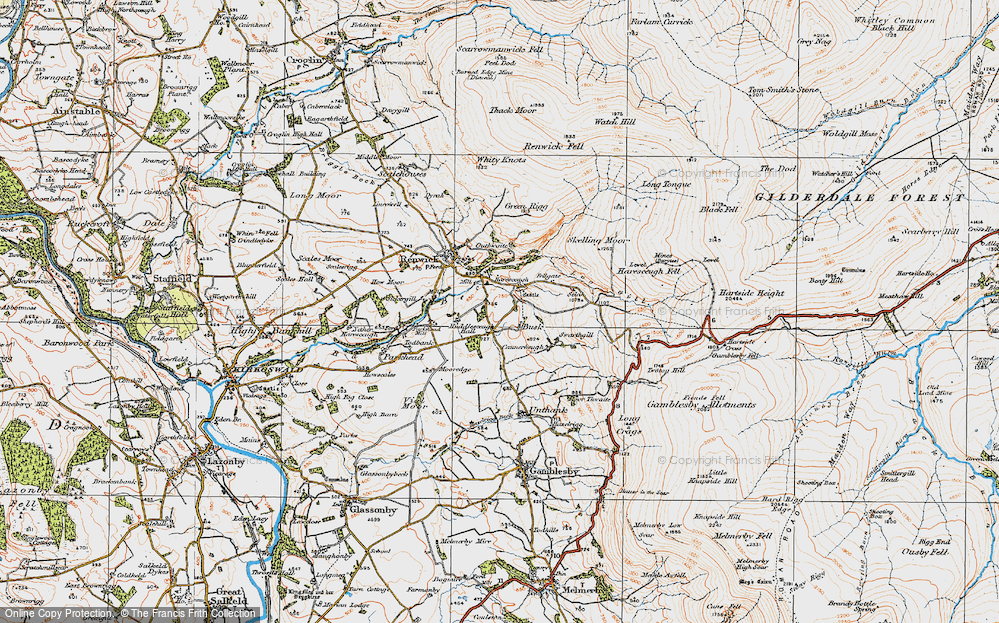 Old Map of Haresceugh, 1925 in 1925