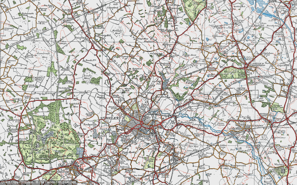 Old Map of Haresfinch, 1924 in 1924