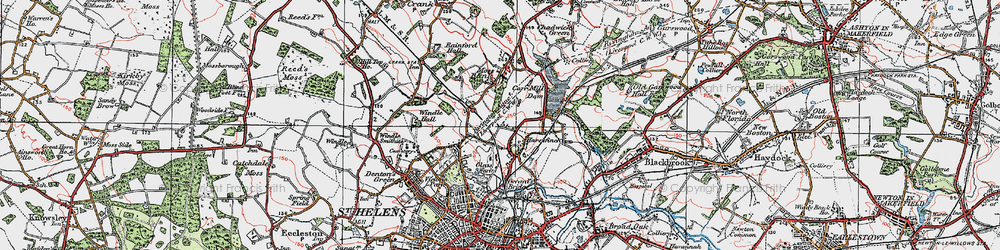 Old map of Haresfinch in 1924