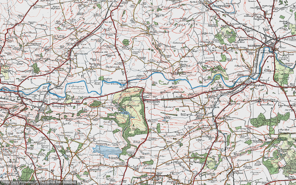 Old Map of Harewood, 1925 in 1925