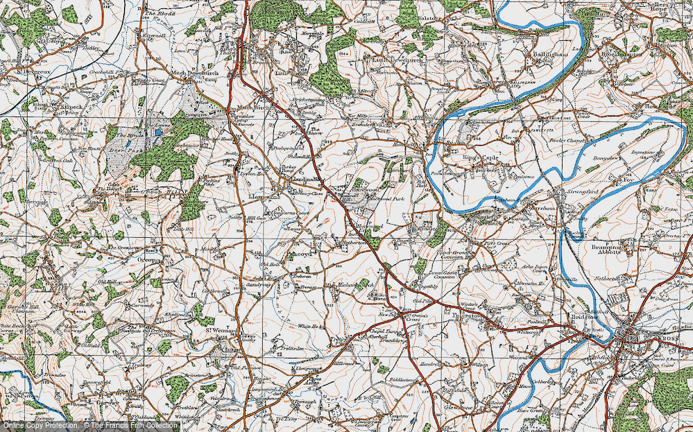 Old Map of Harewood End, 1919 in 1919