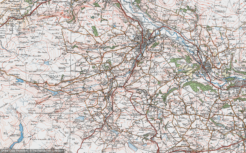 Old Map of Harewood Hill, 1925 in 1925