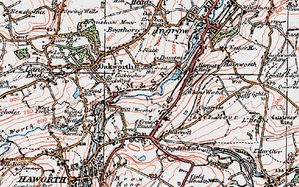 Old map of Harewood Hill in 1925