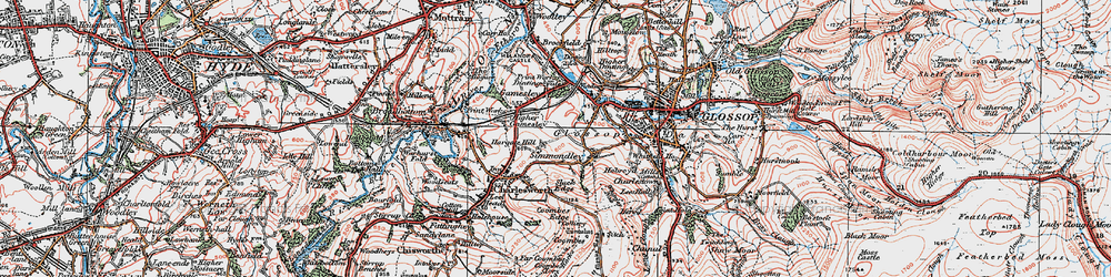 Old map of Hargate Hill in 1923