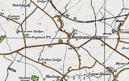 Old map of Hargrave in 1919