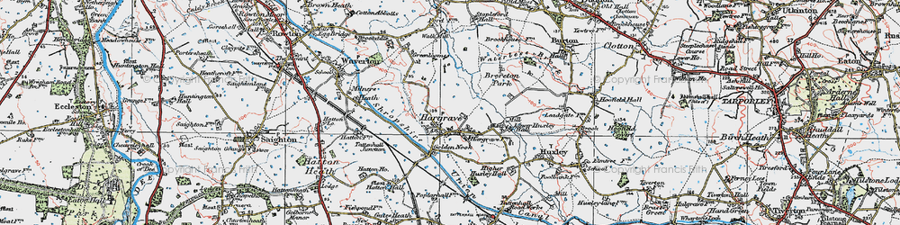 Old map of Hargrave in 1924