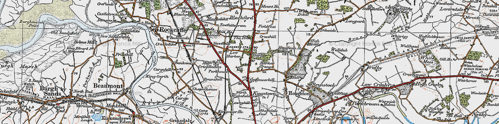 Old map of Harker in 1925