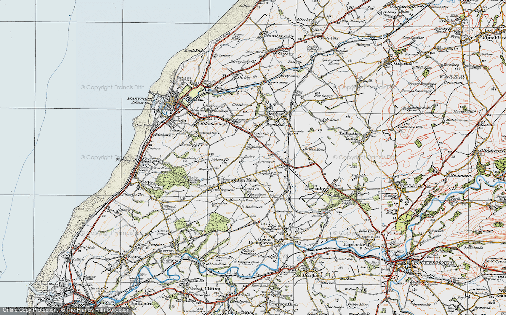 Old Map of Harker Marsh, 1925 in 1925