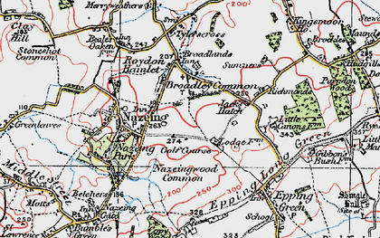 Old map of Harknett's Gate in 1919