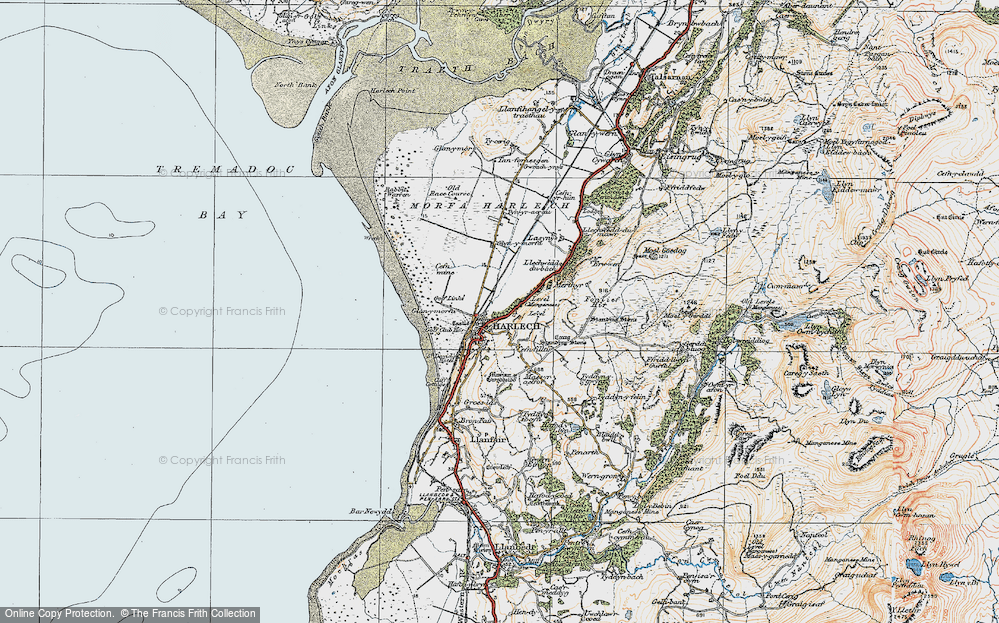 Old Map of Harlech, 1922 in 1922