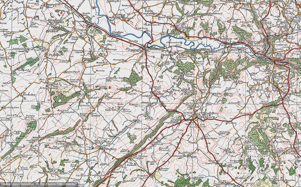 Old Map of Harley, 1921 in 1921