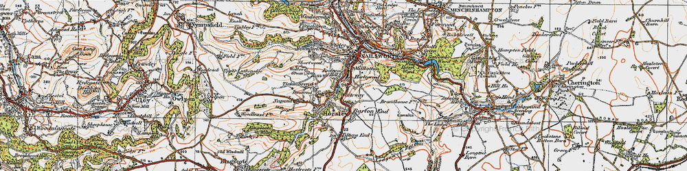 Old map of Harleywood in 1919