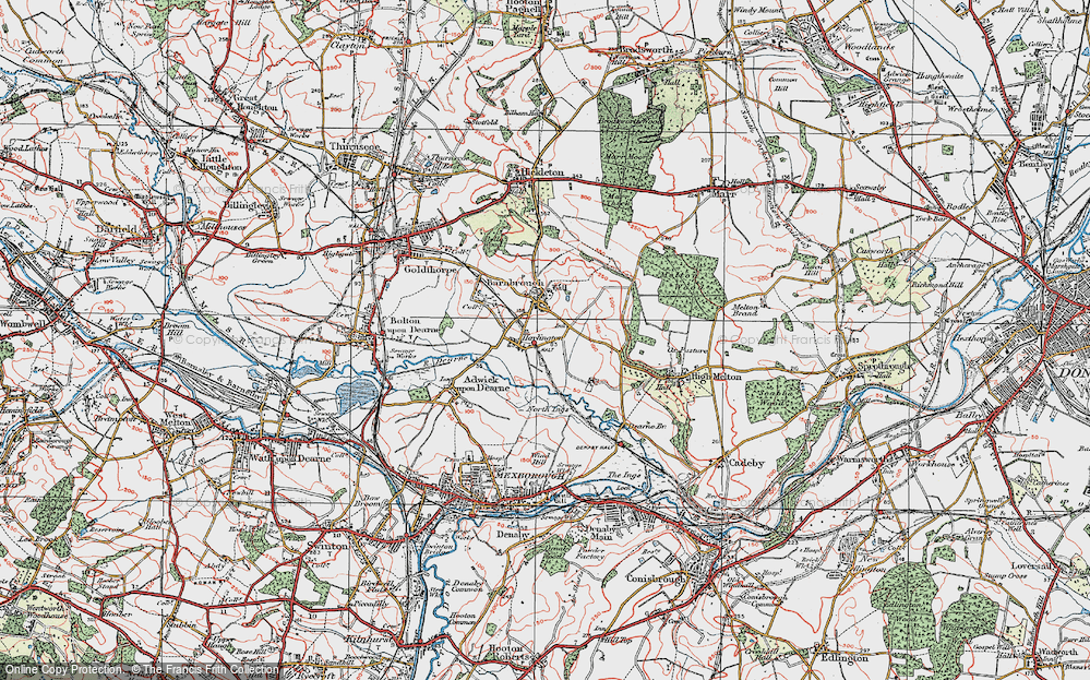 Old Map of Harlington, 1924 in 1924