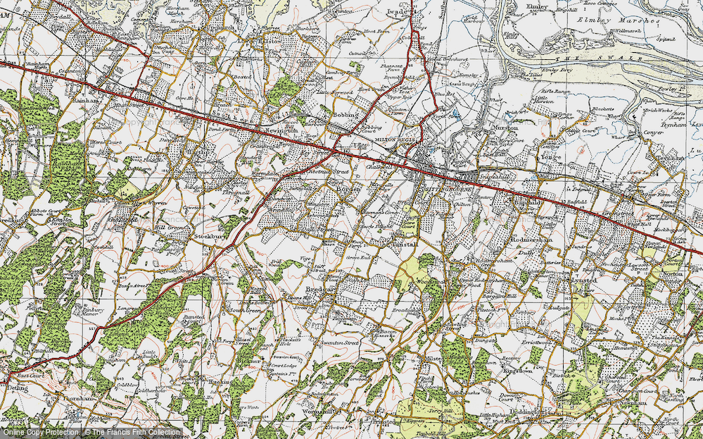 Old Map of Harman's Corner, 1921 in 1921