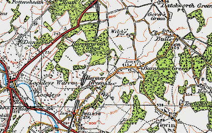 Old map of Harmer Green in 1920