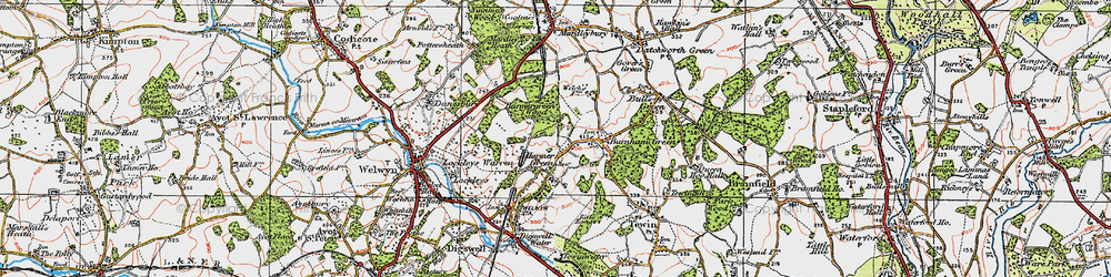 Old map of Harmer Green in 1920