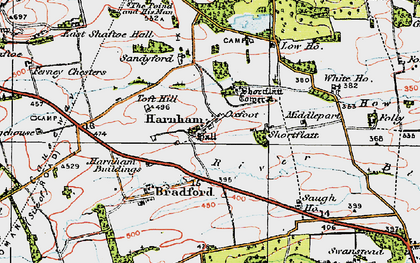 Old map of Toft Hill in 1925