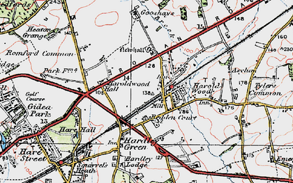 Old map of Harold Wood in 1920