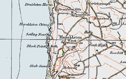 Old map of Haroldston West in 1922