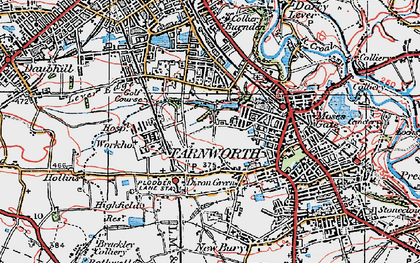 Old map of Harper Green in 1924