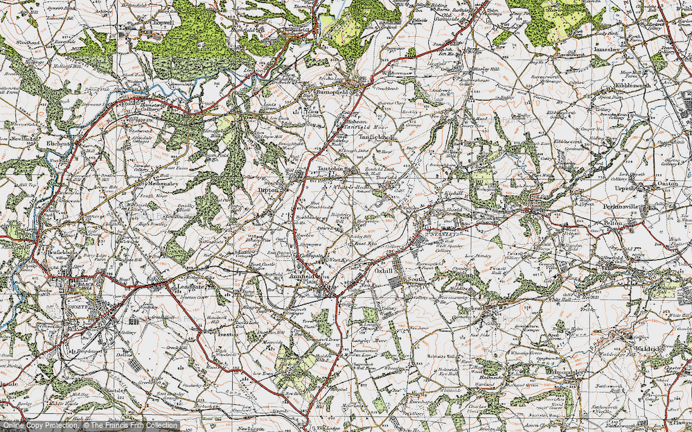 Old Map of Harperley, 1925 in 1925