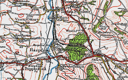 Old map of Harpford in 1919