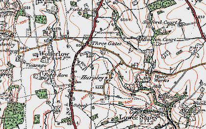 Old map of Harpley in 1920