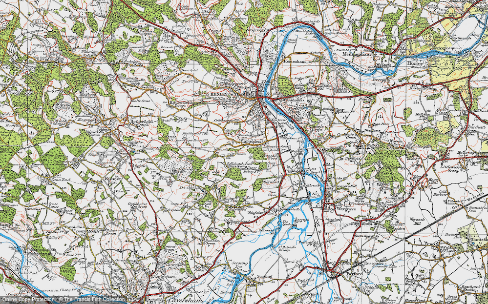 Old Map of Harpsden Bottom, 1919 in 1919
