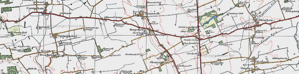 Old map of Harpswell in 1923