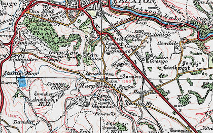 Old map of Harpur Hill in 1923