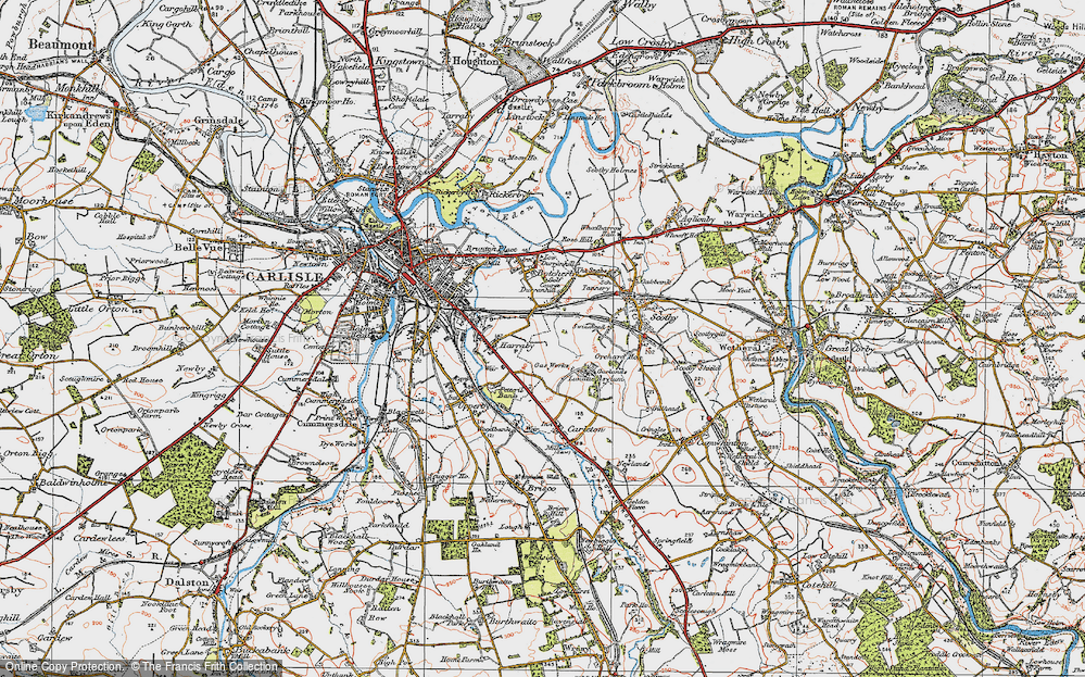 Old Map of Harraby, 1925 in 1925