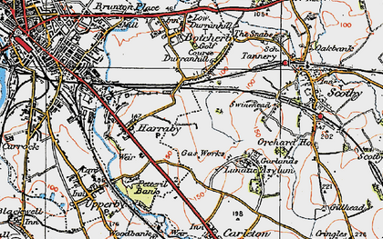 Old map of Harraby in 1925