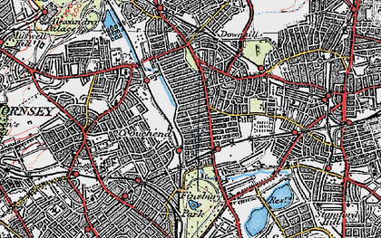 Old map of Harringay in 1920