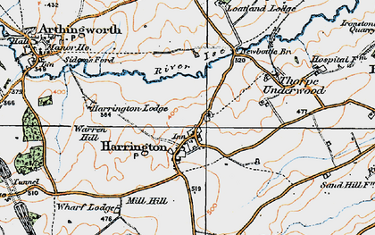 Old map of Harrington in 1920