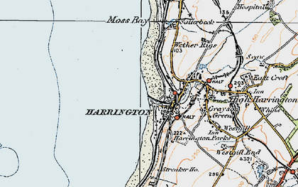 Old map of Harrington in 1925