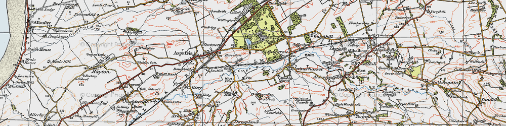 Old map of Brayton Park in 1925