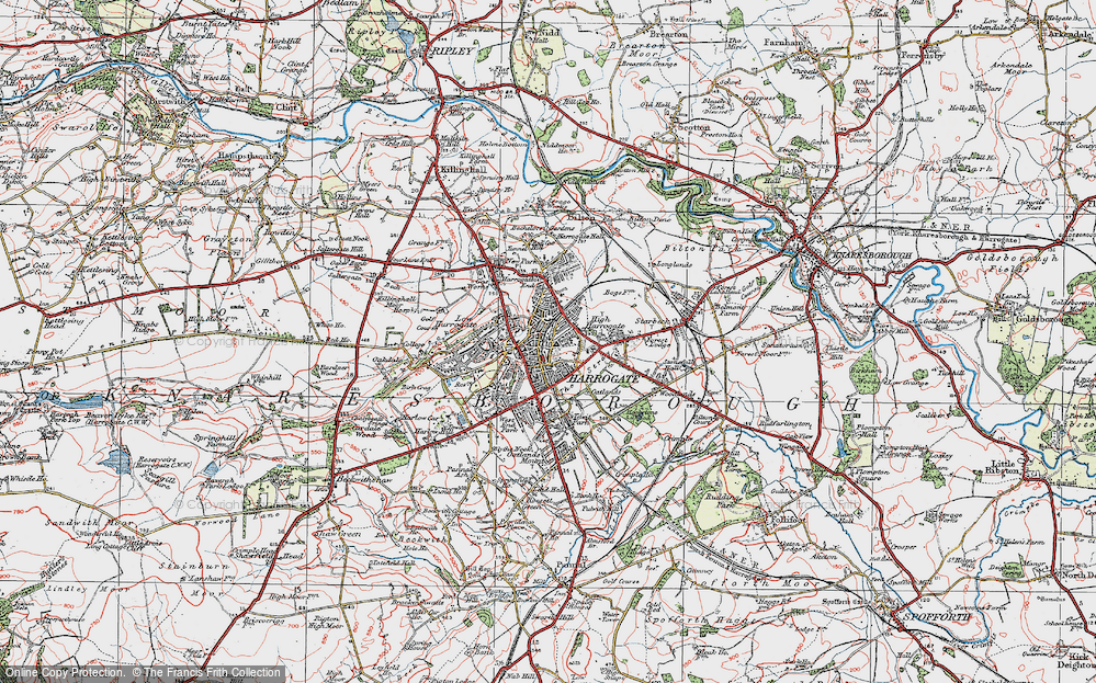 Historic Ordnance Survey Map of Harrogate, 1925