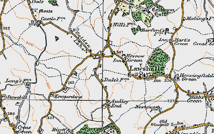 Old map of Harrow Green in 1921