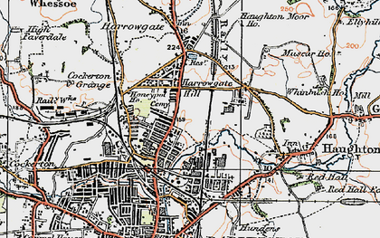 Old map of Harrowgate Hill in 1925