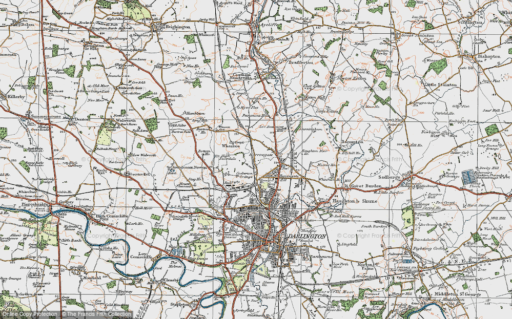 Old Map of Harrowgate Village, 1925 in 1925