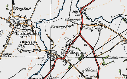 Old map of Harston in 1920