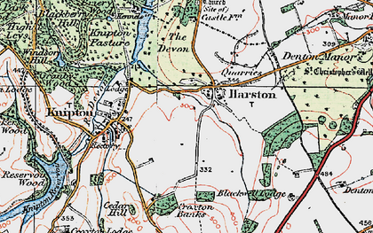 Old map of Blackwell Lodge in 1921