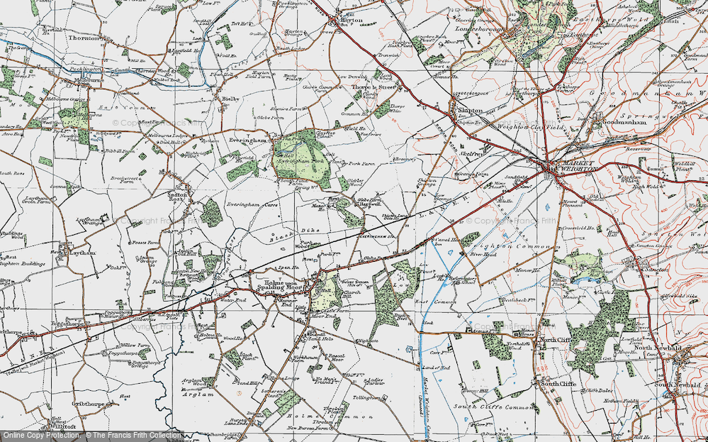 Old Map of Harswell, 1924 in 1924