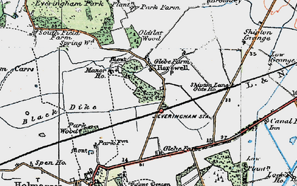 Old map of Harswell in 1924