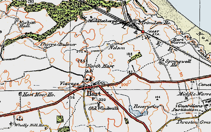 Old map of Hart in 1925