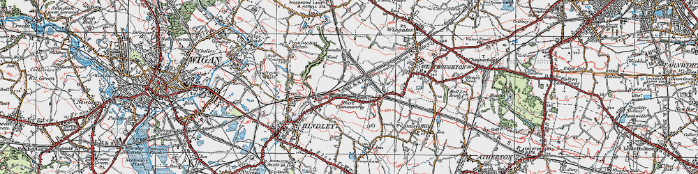 Old map of Hart Common in 1924