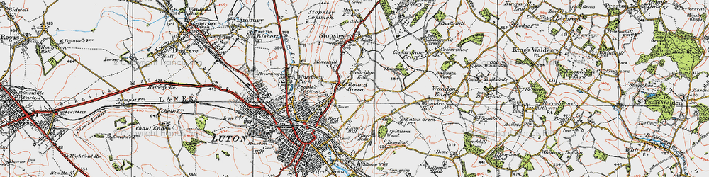 Old map of Hart Hill in 1920
