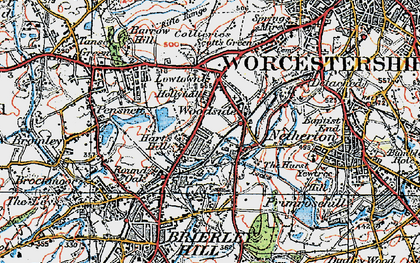 Old map of Hart's Hill in 1921